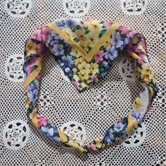 YVES SAINT LAURENT イヴ・サンローラン フラワー ハンカチ