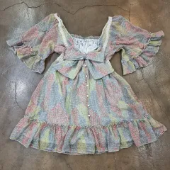 リズリサ ヴィンテージ オフショルダー フラワー ワンピース