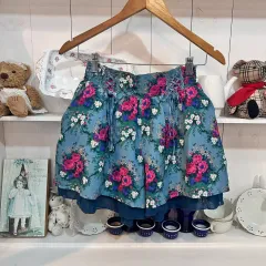 axes femme（エクシー 팜） ブルー ローズ フラワー キュロット スカート