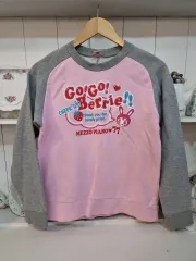 メゾピアノ ピンク バイカラー スウェットTシャツ