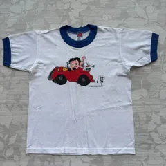 90s アメリカ製 SOFFE ベティ・ブープ リンガーTシャツ YOUTH M