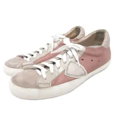 フィリップモデル PHILIPPE MODEL スニーカー シューズ ローカット 靴 37 ピンク シルバーカラー ■TC