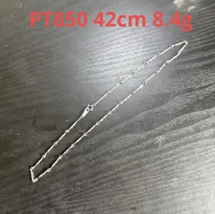 PT850切子チェーンネックレス42cm 8.4g 地金　資産　これ以上高くなる前に是非！