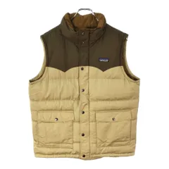 patagonia パタゴニア スリングショット・ダウンベスト アウトドア ブラウン(メンズ M)中古 古着 X2508
