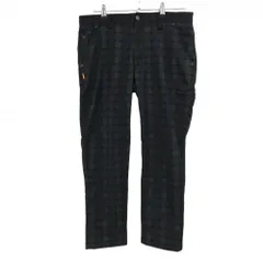【美品】ジーディーオーオリジナル パンツ ネイビー系×グリーン系×黒 チェック 裏微起毛  メンズ 4 ゴルフウェア GDO ORIGINAL