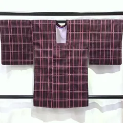 着物・雨コート・二部式・赤紫系地・No.200701-2027・梱包サイズ60