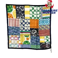 COACH(コーチ)　マルチシグネチャー　スカーフ　98140　シルク100％　マルチカラー　マルチCCロゴ 【102062171001】