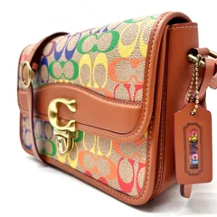 【美品】 coach signature pvc multicolored shoulderbag pochette コーチ シグネチャー マルチカラー pvc ショルダーバッグ