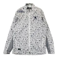 サイズ：M OAKLEY オークリー 412086JP 裏起毛 ジップジャケット スカル刺繍 総柄 ホワイト系 [240101612692] ゴルフウェア メンズ ストスト