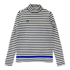 サイズ：0 PEARLY GATES パーリーゲイツ  ハイネック 長袖Tシャツ ボーダー柄 ホワイト系 [240101612699] ゴルフウェア レディース ストスト