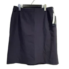 インディヴィ INDIVI タグ付き 台形スカート ひざ丈 46 黒 ブラック ■GY58