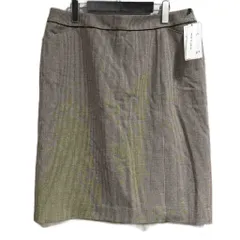 インディヴィ INDIVI タグ付き 台形スカート ひざ丈 46 ベージュ ■GY58