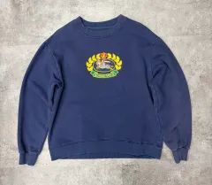 90s バーバリー 麻 リー ロゴ スウェットシャツ