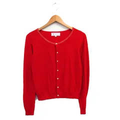 ロペピクニック ROPE Picnic ニット カーディガン 長袖 シンプル 38 レッド 赤 /KT19