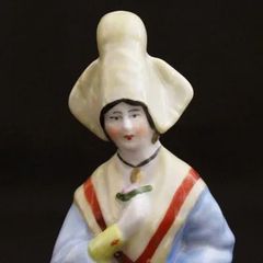 フランスアンティーク ハーフドール ノアール フェザー ブドワール