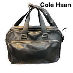 コールハーン Cole Haan ビジネスバック 本革 ハンドバッグ 肩掛け 2way 黒 ブラック 本革・リアルレザー H6A124