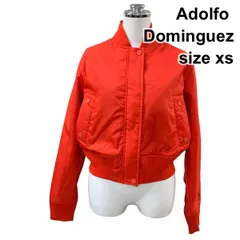 ◆ アドルフォドミンゲス Adolfo Dominguez ブルゾン アウター ジャンパー 上着 スタンドカラー 長袖 赤 XS 5～7号 レディース H6A115のサムネイル