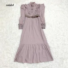 Snidel パンチングレースパフスリワンピ サイズ1 ラベンダー □