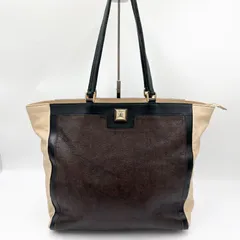 FURLA フルラ トートバッグ ハンドバッグ ロゴプレート ブラウン 仕事 オフィス A4可 大きめ