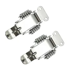 azumafy パッチン錠 トグルラッチ ステンレスパッチン錠 ボックスラッチ スプリング 掛け金 2個セット キャッチ クランプ バネ付き 鍵穴付き 防錆 (鍵穴付き) [鍵穴付き]