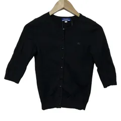 Burberry Blue Label(バーバリーブルーレーベル) カーディガン サイズ38 M レディース美品  - 黒 七分袖