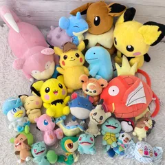 ポケモン ぬいぐるみ 大量まとめ売り マスコット多数 24点セット  ピカチュウ イーブイ タグあり多数 ポケットモンスター 24