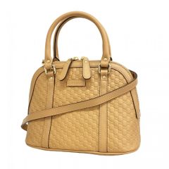 グッチ(Gucci) グッチ ハンドバッグ マイクログッチシマ 449654 レザー ベージュ シャンパン 2wayバッグレディース