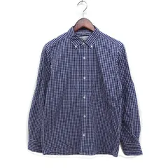 グリーンレーベルリラクシング ユナイテッドアローズ green label relaxing WORK TRIP OUTFITS ギンガムチェック シャツ カジュアル 長袖 コットン 綿 M ネイビー 紺 /FT10