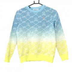 超美品】パーリーゲイツ セーター グレー 前面星条旗柄 ウール100