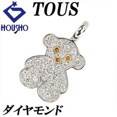 トウス TOUS ダイヤモンド ペンダントトップ K18ホワイトゴールド くま