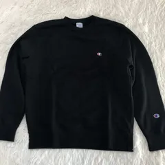 未使用！Champion スウェット トレーナー ／メンズ XL ブラック ワンポイント 刺繍ロゴ 定番