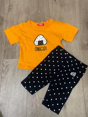 【中古品】BABY DOLL ベビードール　おにぎりTシャツ　水玉パンツ　セット　90