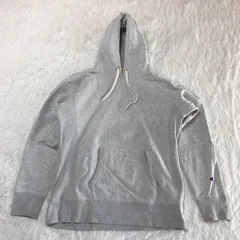 Champion リバースウィーブ パーカー ／レディース XLサイズ グレー 無地 ワンポイント 定番