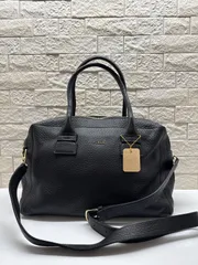 R00282 　FURLA フルラ｜ショルダーバッグ｜ブラック black｜レザー 本革｜made in italy イタリア製｜2WAY 取り外し可能｜大容量｜Y2K｜90S｜古着｜USA古着｜アメカジ｜ヴィンテージ｜今期トレンド｜フォロー割