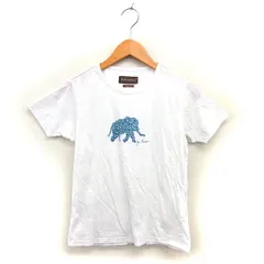 ジムトンプソン JIM THOMPSON ラウンドネック カットソー Tシャツ コットン 綿 ラインストーン 透け感 半袖 M 白 ホワイト /NT17