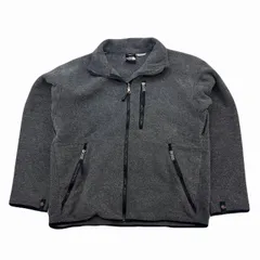 ノースフェイス フリースジャケット メンズ L グレー ジップアップ シンプル アウトドア