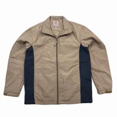 ファーストダウン 中綿ジャケット メンズ Mサイズ ベージュ ナイロンジャケット シンプル 防寒 アウター 