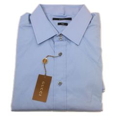 GUCCI ボタンダウンシャツ ライトブルー 15 1/2 39 - メルカリ
