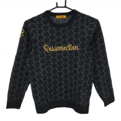 【超美品】レザレクション セーター ダークネイビー×白 総柄 ニット レディース S ゴルフウェア Resurrection