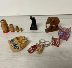 【送料無料】置物　インテリア　木製　まとめ売り　ふくろう　ゾウ　靴　他