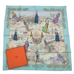 未使用 HERMES エルメス スカーフ カレ90 ブルー 影絵遊び - メルカリ