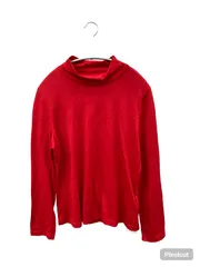 MN4  MADAM JOCONDE マダムジョコンダ  レディース ウール100％ カットソー 長袖 インナー 秋冬 ハイネック L レッド 2000000329123