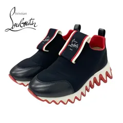 クリスチャンルブタン Christian Louboutin Tiketa Run スニーカー 靴 シューズ カーフレザー ブラック ホワイト レッド スリッポン