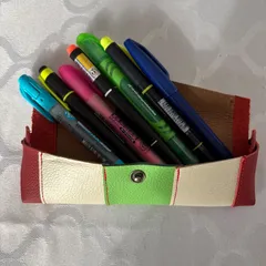 牛革製ペンケース、メガネケース