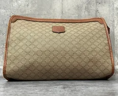 【CELINE】セリーヌ　マカダムセカンドバッグ　クラッチバッグ　ベージュ　ブラウン　トリオンフ