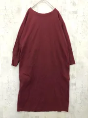 URBAN RESEARCH DOORS アーバンリサーチドアーズ コットン カットソー バックタック ワンピース sizeOne/ボルドー ◇■ レディース