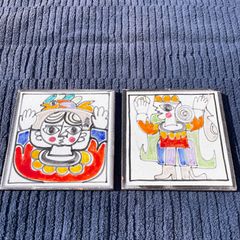 デシモーネ De Simone イタリア シチリア陶器 タイル 飾り絵 15cm