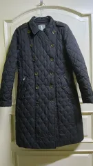 マイケルバスティアン ブラック キルティング グースダウン ロング コート 55サイズ