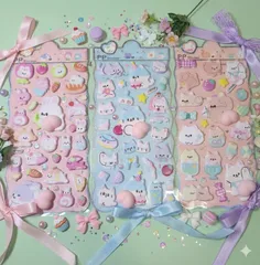 おしりシール　3枚セット お尻シール　立体シール　ぷくぷくシール  3枚　セット　シール交換　3Dシール シール交換　プレゼントにも　A4