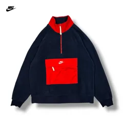 NIKE ハーフジップフリーススウェットプルオーバー ネイビー XL